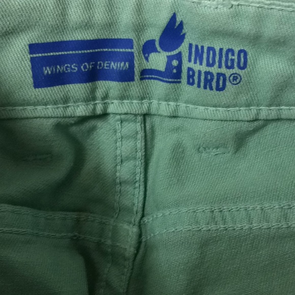 Indigo Bird Denim Cutoff Fringe Shorts Size 2 - Picture 5 of 6